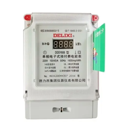 DELIXIスマート2線式ワット時単相プリペイド電気エネルギーメーターリーダー (SIMカード付き)