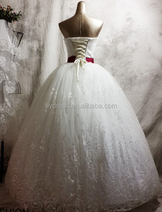 Belles robes de bal col chérie sur mesure longue conception de mariée formelle Taobao chine HS251 vraies images de <span class=keywords><strong>robe</strong></span> de mariée - Product Image 3