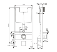 CY9007A-Utility salle de bains grand Rinçage citerne dissimulée