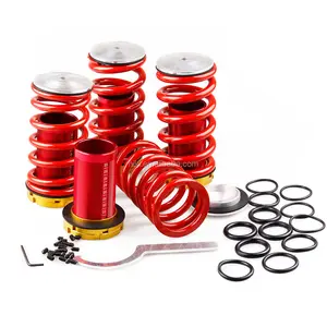 Racing Red Verstelbare Schorsing Schroefset Springs Verlagen Lente Voor Civic 88-00