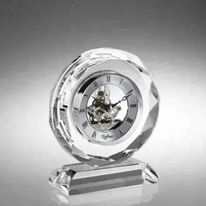 Wholesale Online Business Gifts Office Desk Crystal Smart Table Clock For Home Decor Wedding Souvenirs