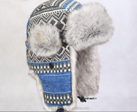 Venta al por mayor, Ushanka rusa, novedad, invierno, piel sintética forrada, Poly Trooper Aviator, gorra de esquí de Bombardero