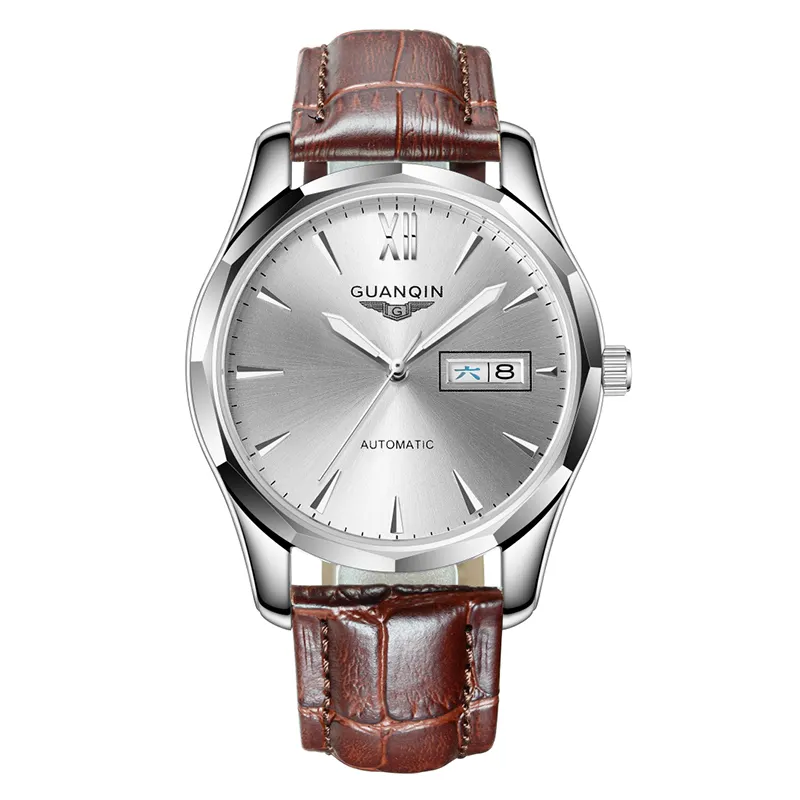 GUANQIN GJ16034 Wrist Watch Online For Man Original Mechanical Movement Leather Automatic Watch