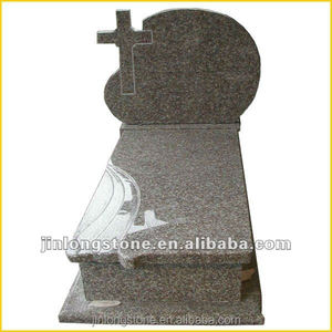 Cimetière cercueil en granit bon marché de chine, décoration de croix, décoration de tombe avec fleurs, cimetière à fleurs commémoratif - Product Image 2