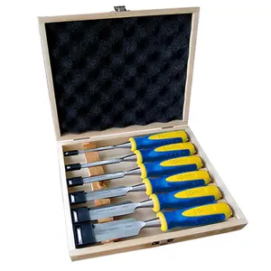 6 cái Đục gỗ làm việc thợ mộc Tool Set đục Set với hộp