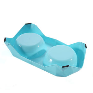 Tempat Makan Anjing dari Baja Anti Karat dengan Kaki Tinggi, Mangkuk Makanan Hewan Peliharaan Ganda - Product Image 3