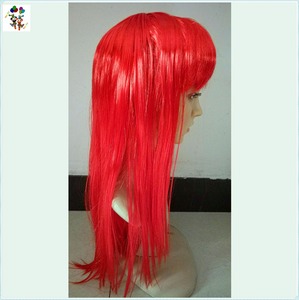 Perruque synthétique longue de couleur rose vif, perruque de fête <span class=keywords><strong>Superstar</strong></span> HPC-1328 - Product Image 4