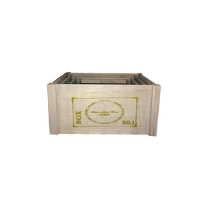 Caisse de stockage de <span class=keywords><strong>pommes</strong></span> en bois Paulownia de style européen Caisse de fruits en bois bon marché de pays - Product Image 1