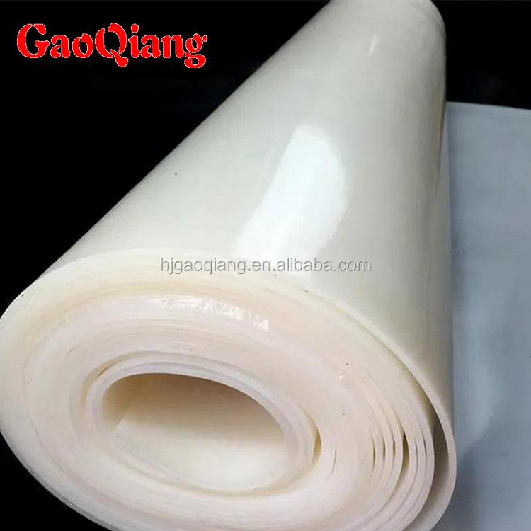 Heat Resistant 0.2-30mm thickness white silicone rubber sheet roll polyethylene sheet roll