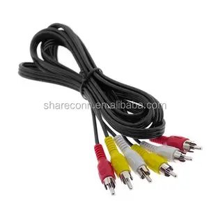 3RCA Male to 3RCA Male Stereo Audio Video Composite DVD Cable