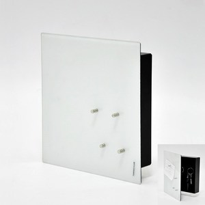Tablero de mensajes de vidrio blanco con forma de rectángulo - Product Image 4