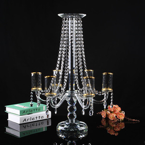 Hermosa decoración de la Mesa de boda de cristal <span class=keywords><strong>candelabro</strong></span> para 5 brazos - Product Image 3