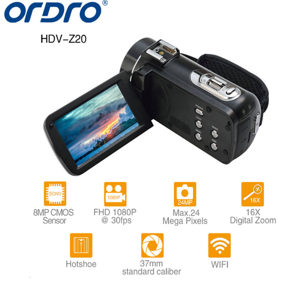ORDRO HDV-Z20 1080P Video Camera - Professional Wifi Camera