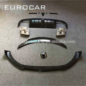 2014-2016 anno <span class=keywords><strong>C</strong></span>-CLASS W205 C63 C63S <span class=keywords><strong>B</strong></span> stile corpo in fibra di carbonio kit diffusore posteriore con punte di scarico ala posteriore emblema labbro anteriore - Product Image 3