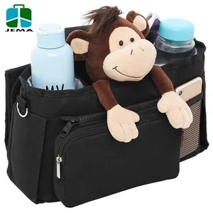 Organisateur de poussette Portable universel tout en 1, sac à couches pour bébé avec tapis à langer et porte-gobelet isolé plus profond