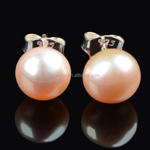 <span class=keywords><strong>Orecchini</strong></span> a Perno in <span class=keywords><strong>Argento</strong></span> Sterling 925 con Perle Naturali d'Acqua Dolce <span class=keywords><strong>Rosa</strong></span>, Bianche e Viola per Gioielli da Donna - Product Image 6