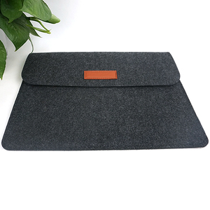 Grey or Custom Color A4 Document Bag Felt <strong>Laptop</strong> <strong>Sleeve</strong> in Stock - Product Image 4