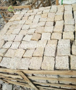 Giallo granito ciottoli <span class=keywords><strong>giardino</strong></span> pavimentazione in pietra - Product Image 1