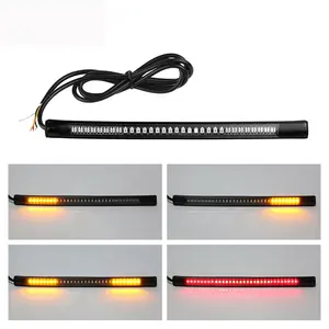 Feu arrière de moto <span class=keywords><strong>avec</strong></span> poignée de freins, <span class=keywords><strong>clignotants</strong></span>, feu de plaque d'immatriculation, intégré 3528 SMD 48, 12V - Product Image 1