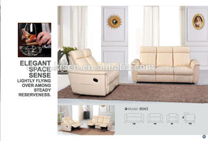 sofá reclinable mecanismo de nuevos diseños de cuero reclinable sofá conjunto 6043 - Product Image 1