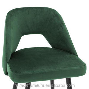 Tabouret de bar en <span class=keywords><strong>velours</strong></span> avec base dorée et design scarabée - Product Image 4