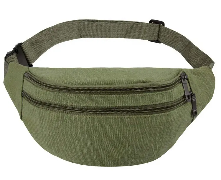 Klasik moda ordu yeşil Fanny paketi erkekler bel çanta kemeri çantası