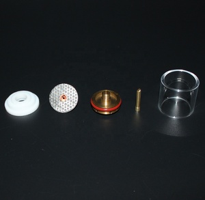 Kit d'accessoires pour torche de soudage TIG WP-9/20/25, comprenant une lentille de gaz et une coupelle en verre de grand diamètre OCIM P18GLD - Product Image 3