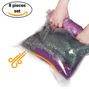 Utilisation <span class=keywords><strong>sans</strong></span> pompe à air <span class=keywords><strong>Sac</strong></span> de stockage de voyage <span class=keywords><strong>aspirateur</strong></span> sacs à poussière Sacs <span class=keywords><strong>sous</strong></span> <span class=keywords><strong>vide</strong></span> personnalisés - Product Image 1