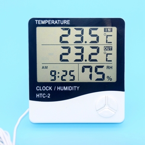 เครื่องวัดอุณหภูมิและความชื้นดิจิตอลคุณภาพสูงจากโรงงานพร้อมจอ LCD ขนาดใหญ่ วัสดุพลาสติก รุ่น <span class=keywords><strong>HT</strong></span> C-2 - Product Image 2