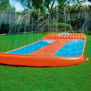 Bestway 52200 H2O Go Triplo Slider Crianças Outdoor 3 Pessoa deslizamento de pano de patinação aquática