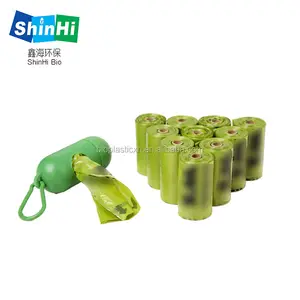 Bio Degradable 100% Eco-friendly Pet Doggy Dispenser Dog Poop Bag Customized Logo Low MOQ Sustainable Recycled Plastic Poop Bags