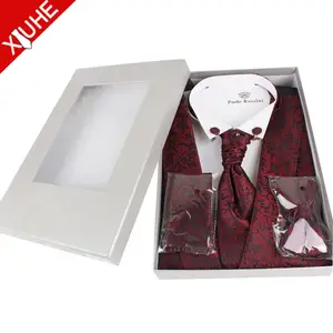 New Design Latest Men's Tie <strong>Wedding</strong> Vest With Bowtie Cravat Cufflink Handkerchief <strong>Wedding</strong> Vest - Product Image 1