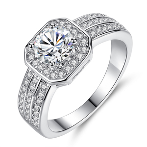 Ultimi Disegni Mens <span class=keywords><strong>Argento</strong></span> Placcato Nozze di Diamante Anello R116 - Product Image 1