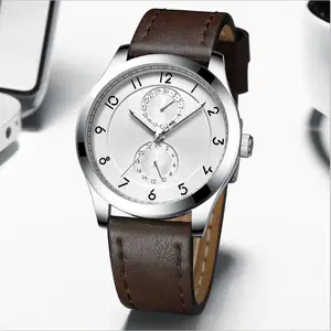 Reloj Hombre lüks deri kayış izle kapağı fiyat ucuz erkekler Quartz saat