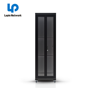 42u Cabinet Ningbo Lepin Factory Custom 42u 19u Internet Network Cabinet Glass Door Rack Computer Room Cainet Wall Mounted Rack Price List