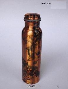 Botella de Agua de Cobre con Acabado Martillado para Beneficios para la Salud, Botella de Agua para Yoga, Botella de Agua Ayurvédica - Product Image 6