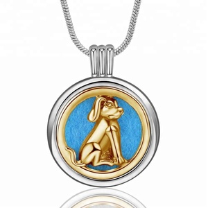 Collar con Difusor de Aceites Esenciales con Tema de Perro, Joyería de Acero Quirúrgico al por Mayor de China - Product Image 3