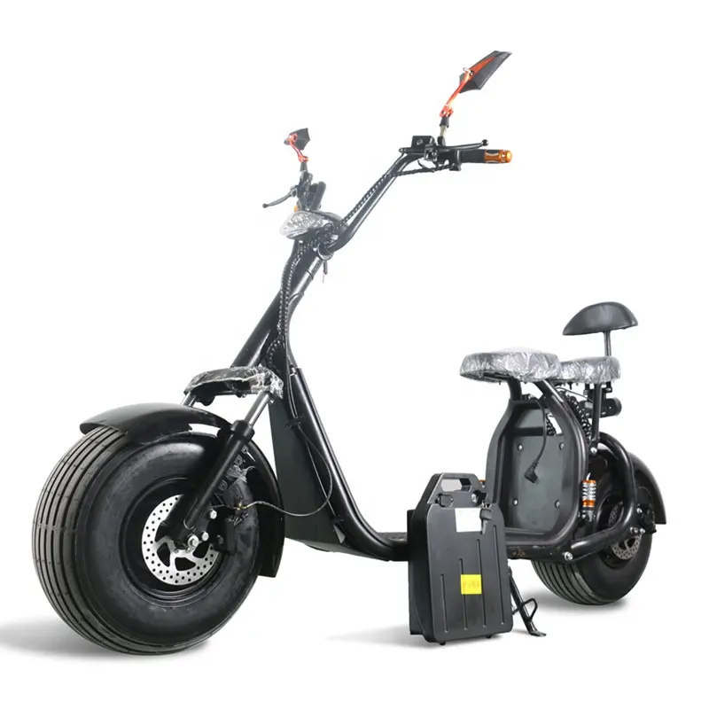 Novo estilo 60v corrida de motocicleta elétrica, grande pneu 1000w ciclomotor elétrico citycoco scooter