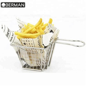 Porta Papas Fritas <span class=keywords><strong>de</strong></span> Papel Color Oro Rosa para <span class=keywords><strong>Restaurante</strong></span> <span class=keywords><strong>de</strong></span> <span class=keywords><strong>Comida</strong></span> Rápida, Cesta para Papas Fritas <span class=keywords><strong>de</strong></span> Acero Inoxidable - Product Image 2