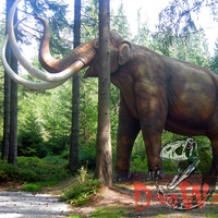 Dino0376 yaşam boyutu animatronic emülasyon gerçekçi robotik hayvan afrika fil modeli