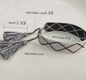 Pulsera Moyamiya Hecha a Mano, Más de 100 Textos en Existencia, Logotipo Personalizado, Pulsera de <span class=keywords><strong>Amistad</strong></span> Tejida a <span class=keywords><strong>la</strong></span> Moda con Borla - Product Image 6