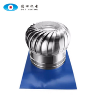 Ventilateur de toit à turbine circulaire à énergie éolienne en acier inoxydable sans alimentation