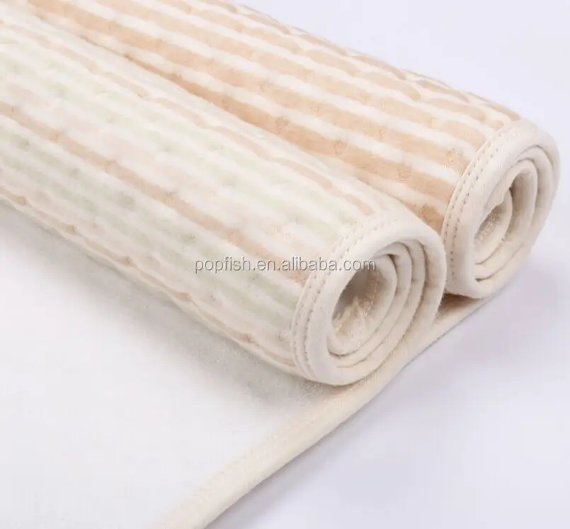 Popfish-cambiador de pañales de algodón de color natural, impermeable, portátil y duradero