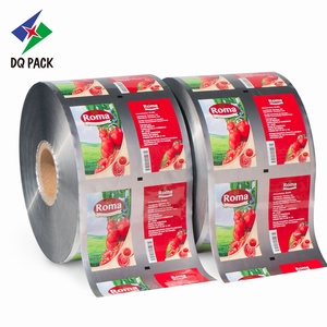 Custom plastic tomato sauce food packaging ketchup packaging roll film for paste