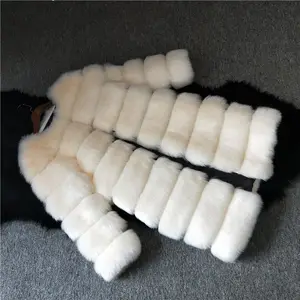 Модная длинная дизайнерская зимняя теплая шуба из искусственного лисьего меха для женщин