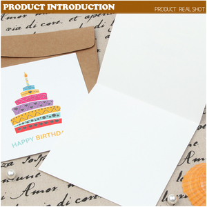 Europa popolare eco-friendly <span class=keywords><strong>buon</strong></span> <span class=keywords><strong>compleanno</strong></span> biglietti d'auguri con Foil timbring Design per feste promozionali - Product Image 4