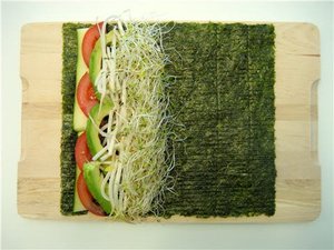 Feuilles d'algues Nori pour <span class=keywords><strong>sushi</strong></span>, 100 feuilles, algues grillées pour rouleaux <span class=keywords><strong>de</strong></span> <span class=keywords><strong>sushi</strong></span> - Product Image 3