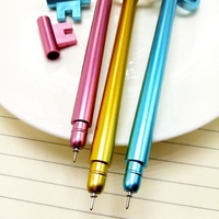Set Pulpen Gel Bentuk Kunci Kawaii Lucu Unik Perlengkapan Sekolah Alat Tulis Kantor Logo Kustom Promosi