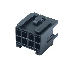 (185847-2) siyah 8 pin dişi 6.3 serisi otomatik plastik gövde tel tesisat kablosu konektörü