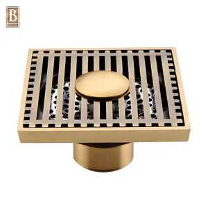 Nice Price Bathroom Shower Drain Antique Brass lattice Floor Drain